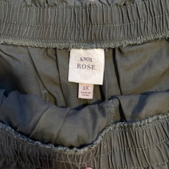 Knox Rose high waist drawstring shorts with belt size 3X - Picture 4 of 5